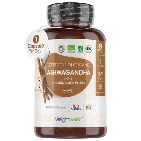 Organic Ashwagandha with Black Pepper Capsules