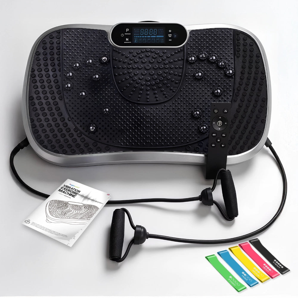 Vibration Plate - Exercise Machine for Full Body Workout with Resistance  Bands, Bluetooth, 6 Modes + 99 Intensity Levels - 2 Year Warranty   WeightWorld IE