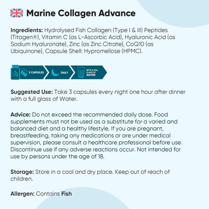 Marine Collagen Advanced With Hyaluronic Acid Capsules