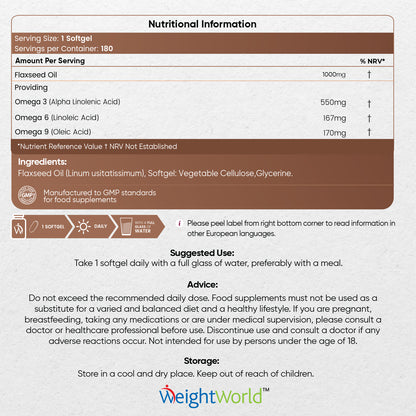 Flaxseed Oil Softgel Capsules