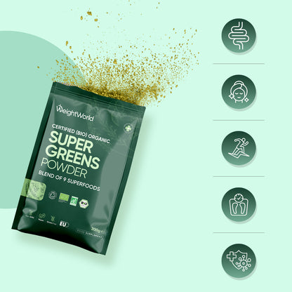 Organic Supergreens Powder With 9 Superfoods