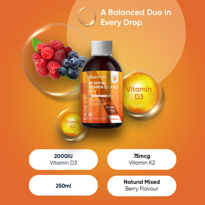 Liposomal Vitamin D3 + K2  Liquid