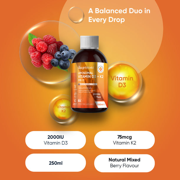 Liposomal Vitamin D3 + K2  Liquid