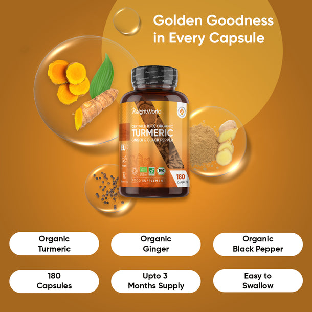 Organic Turmeric and Black Pepper with Ginger Capsules