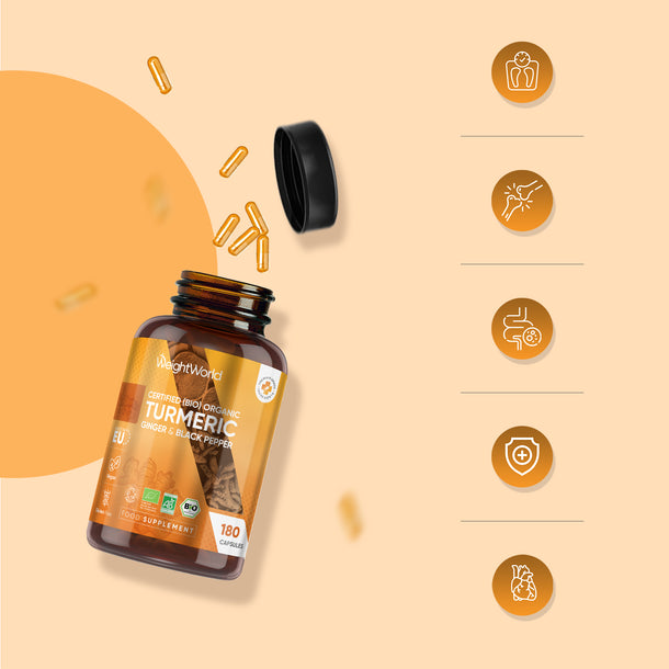 Organic Turmeric and Black Pepper with Ginger Capsules