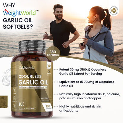 Odourless Garlic Oil Softgel Capsules