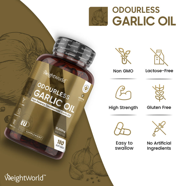 Odourless Garlic Oil Softgel Capsules