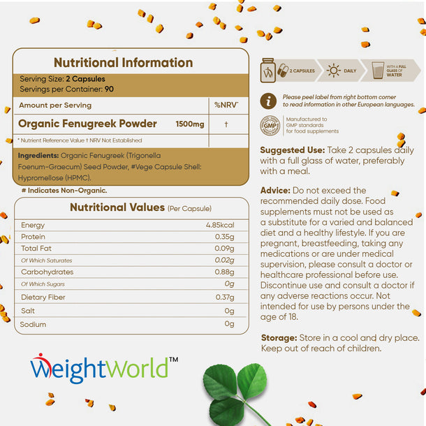 Organic Fenugreek Capsules