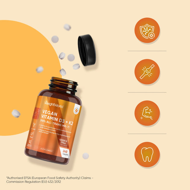 Vitamin D3 and K2 (MK7) Tablets