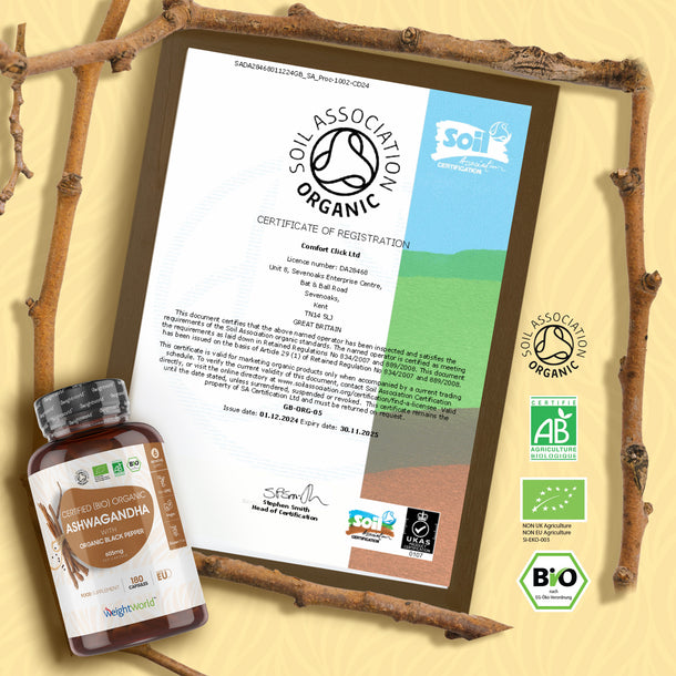 Organic Ashwagandha with Black Pepper Capsules