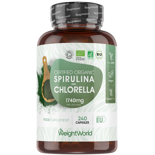 Organic Spirulina and Chlorella Capsules