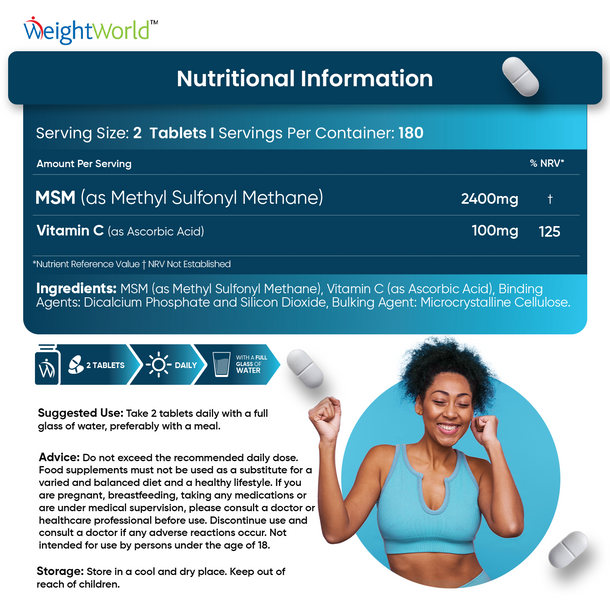 MSM with Vitamin C Tablets
