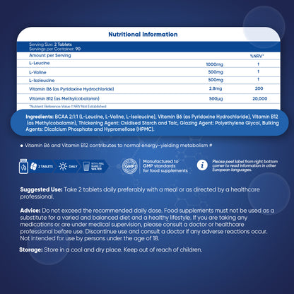 BCAA with B6 & B12 Tablets