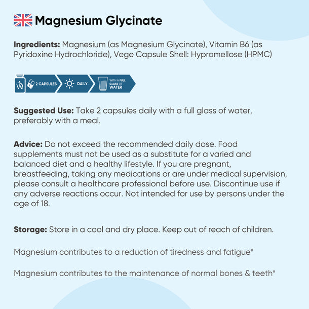 Magnesium Glycinate (Bisglycinate) Capsules