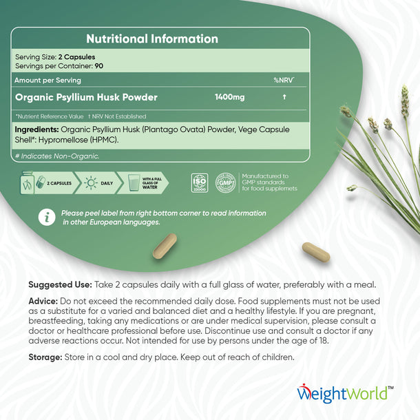 Organic Psyllium Husk Capsules