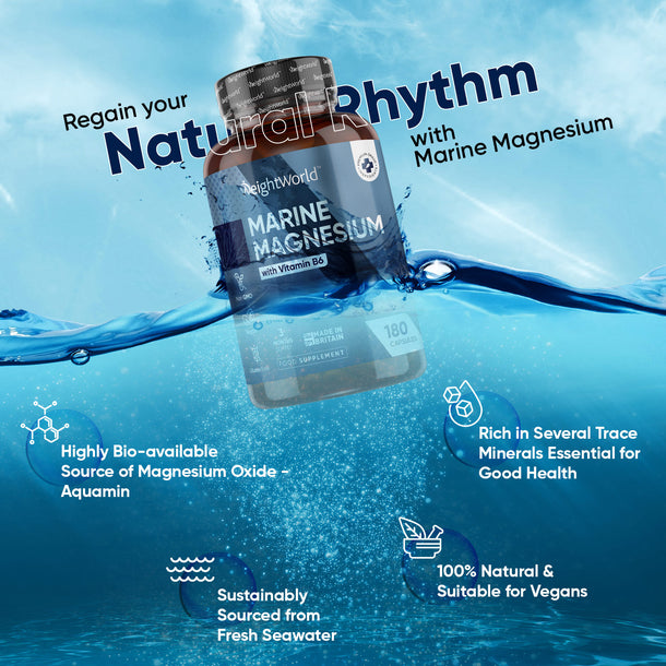 Marine Magnesium + Vitamin B6 Capsules