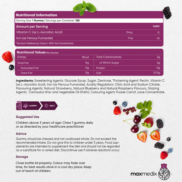 Iron & Vitamin C Gummies for Kids