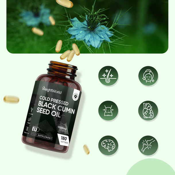 Cold Pressed Black Cumin Seed Oil Softgels