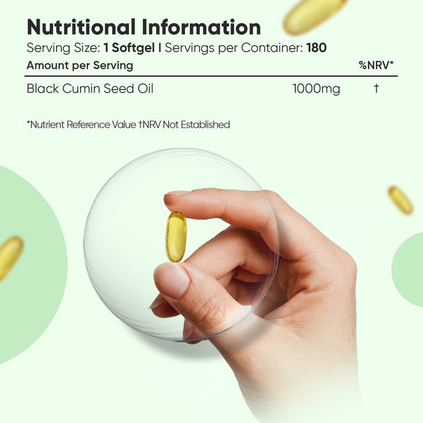 Cold Pressed Black Cumin Seed Oil Softgels