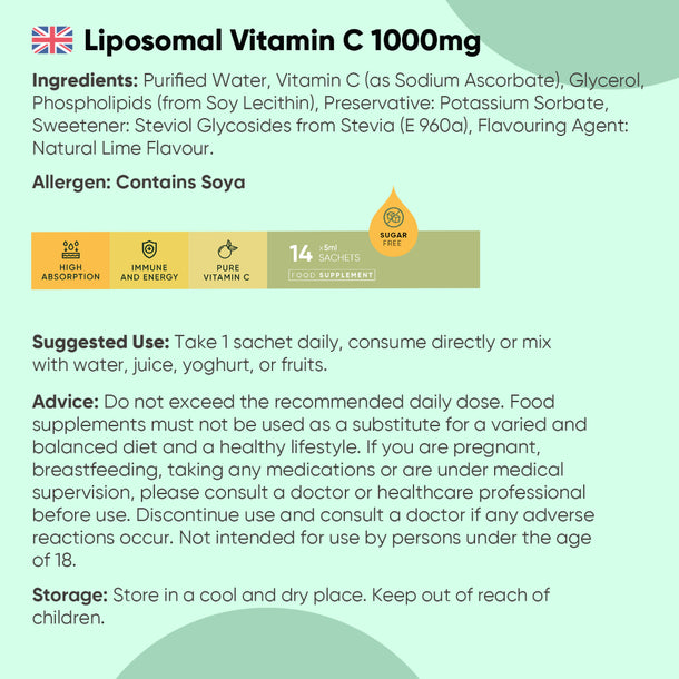 Liposomal Vitamin C Liquid Sachets