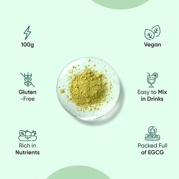 100% Organic Ceremonial-Grade Matcha Green Tea Powder
