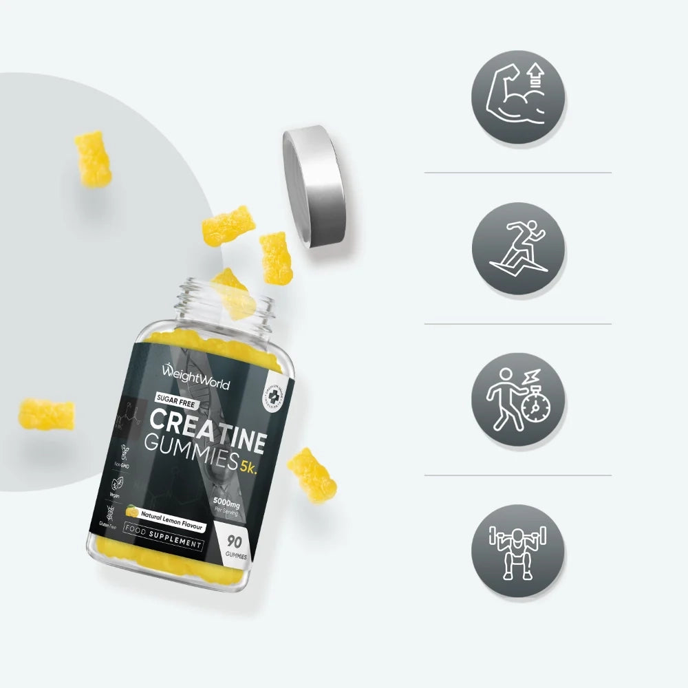 Creatine Gummies | 3000mg 90 Lemon-Flavoured Gummies | WeightWorld WeightWorld IE Creatine Gummies | 3000mg 90 Lemon-Flavoured Gummies | WeightWorld WeightWorld IE
